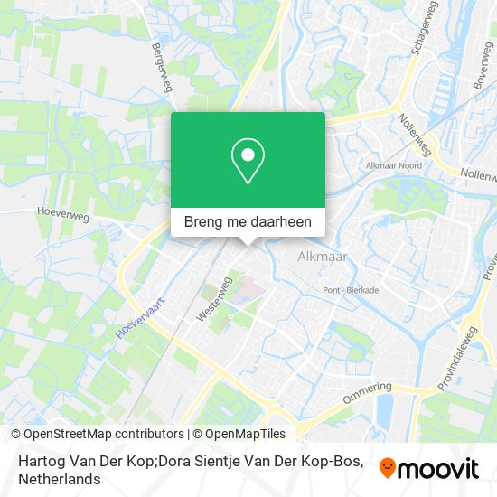 Hartog Van Der Kop;Dora Sientje Van Der Kop-Bos kaart