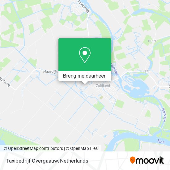 Taxibedrijf Overgaauw kaart