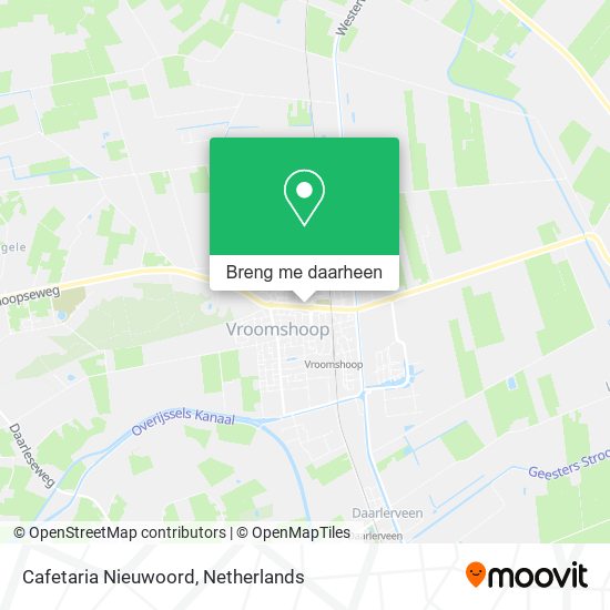 Cafetaria Nieuwoord kaart