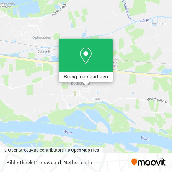 Bibliotheek Dodewaard kaart