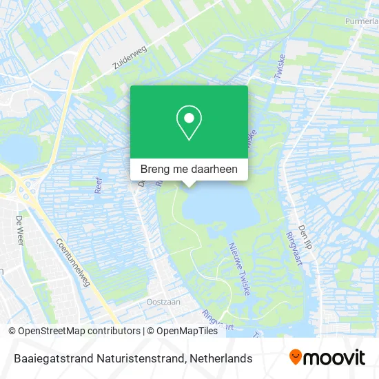 Baaiegatstrand Naturistenstrand kaart