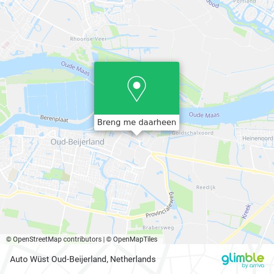 Auto Wüst Oud-Beijerland kaart