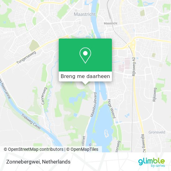 Zonnebergwei kaart