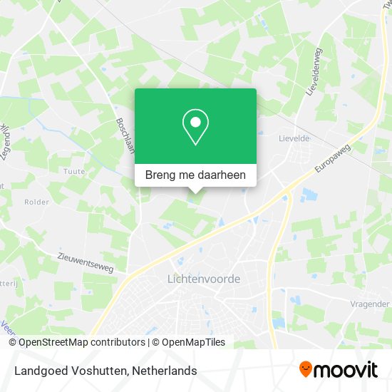 Landgoed Voshutten kaart