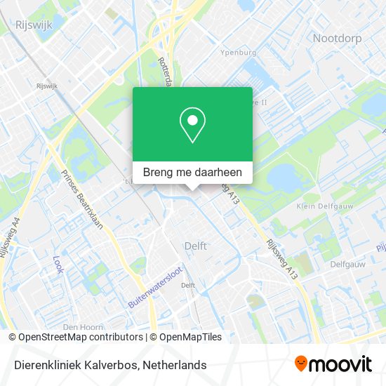 Dierenkliniek Kalverbos kaart