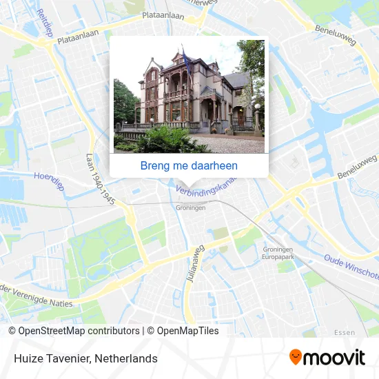 Huize Tavenier kaart