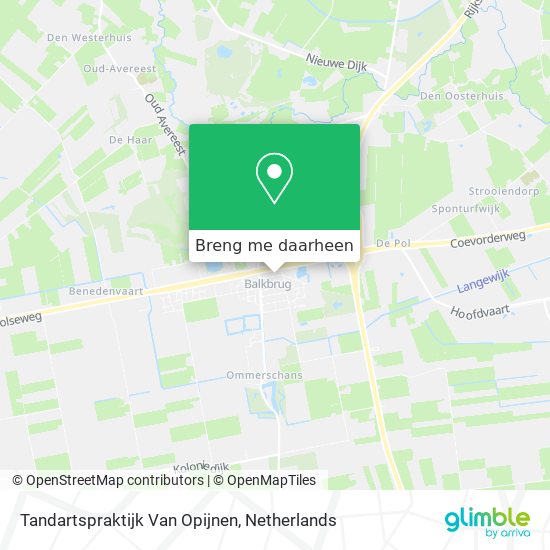 Tandartspraktijk Van Opijnen kaart