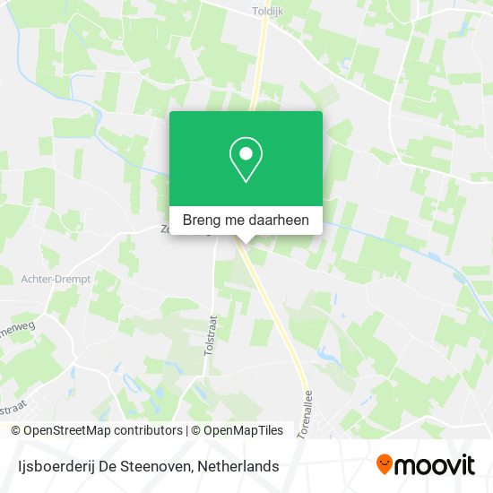 Ijsboerderij De Steenoven kaart