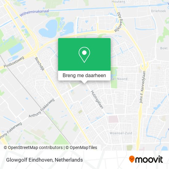 Glowgolf Eindhoven kaart