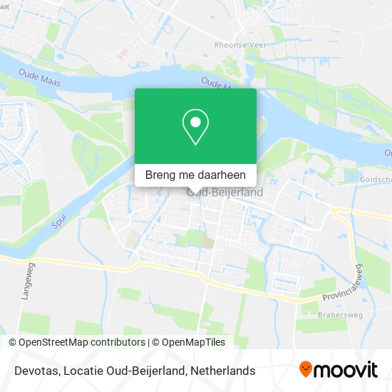 Devotas, Locatie Oud-Beijerland kaart