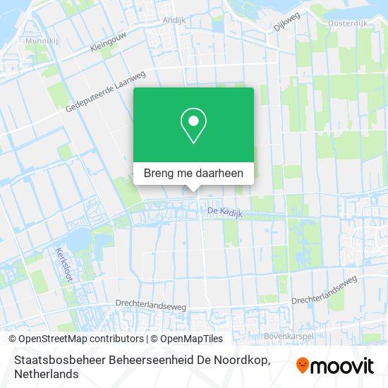 Staatsbosbeheer Beheerseenheid De Noordkop kaart