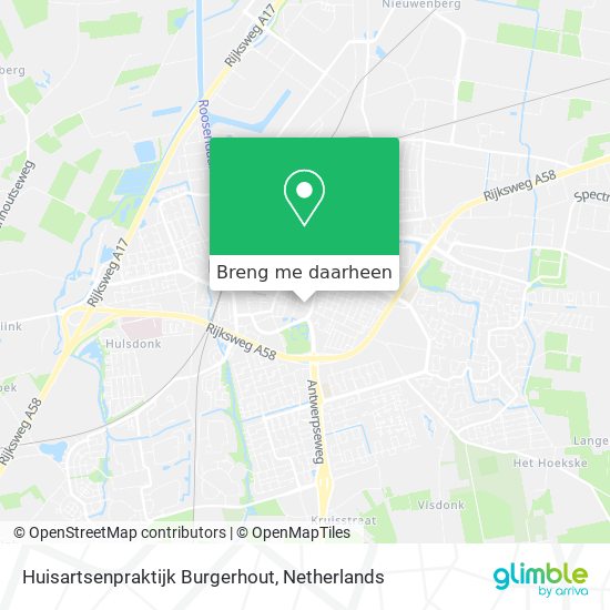 Huisartsenpraktijk Burgerhout kaart