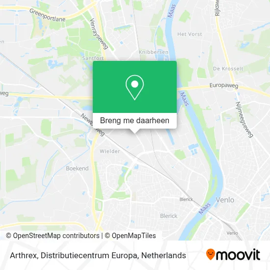 Arthrex, Distributiecentrum Europa kaart