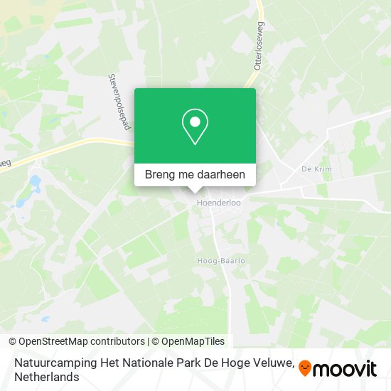 Natuurcamping Het Nationale Park De Hoge Veluwe kaart