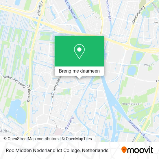 Roc Midden Nederland Ict College kaart