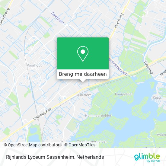 Rijnlands Lyceum Sassenheim kaart