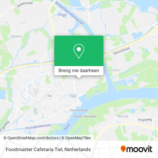 Foodmaster Cafetaria Tiel kaart