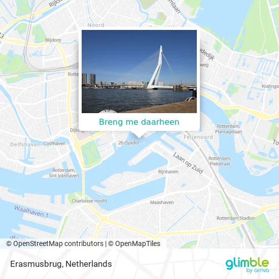 Erasmusbrug kaart