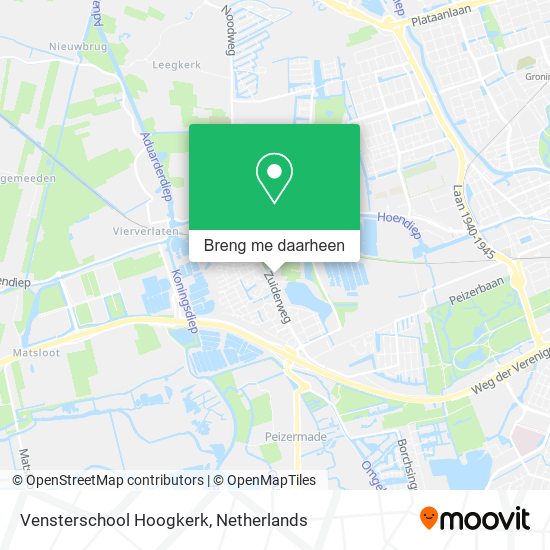 Vensterschool Hoogkerk kaart