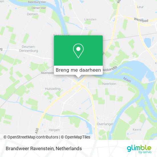 Brandweer Ravenstein kaart