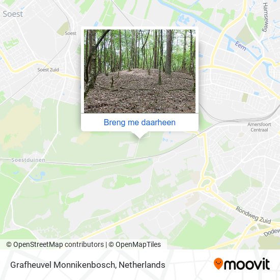 Grafheuvel Monnikenbosch kaart