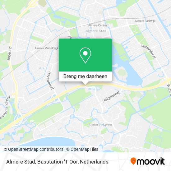Almere Stad, Busstation 'T Oor kaart