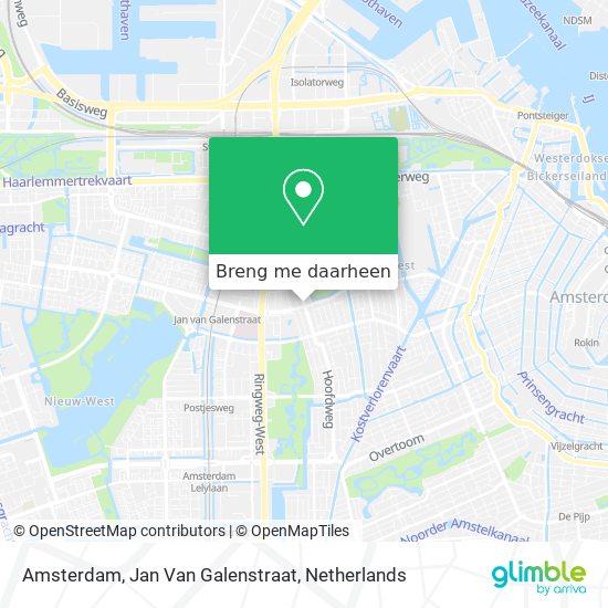 Amsterdam, Jan Van Galenstraat kaart