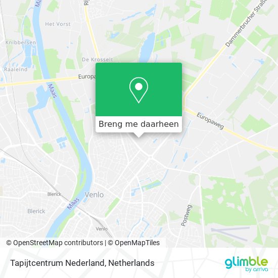 Tapijtcentrum Nederland kaart