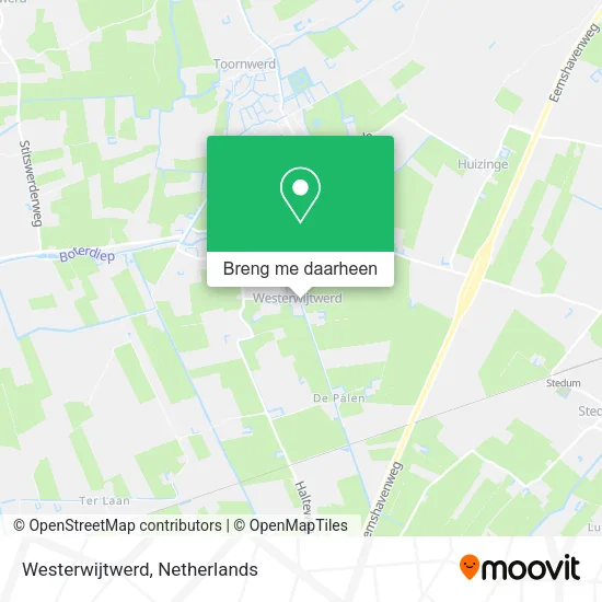 Westerwijtwerd kaart