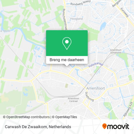 Carwash De Zwaaikom kaart