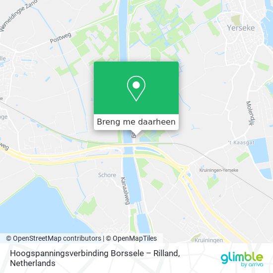 Hoogspanningsverbinding Borssele – Rilland kaart