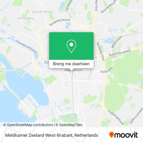 Meldkamer Zeeland-West-Brabant kaart