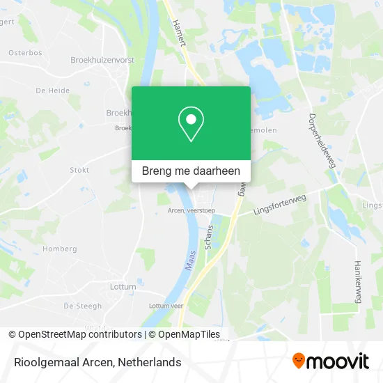 Rioolgemaal Arcen kaart