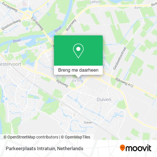 Parkeerplaats Intratuin kaart