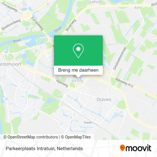 Parkeerplaats Intratuin kaart