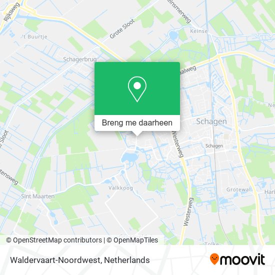 Waldervaart-Noordwest kaart