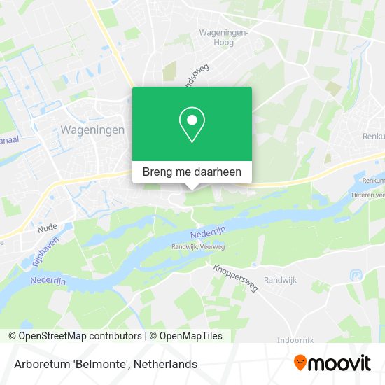 Arboretum 'Belmonte' kaart