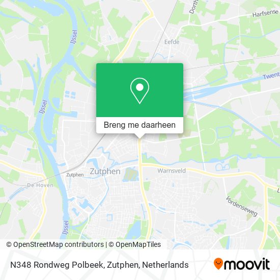 N348 Rondweg Polbeek, Zutphen kaart