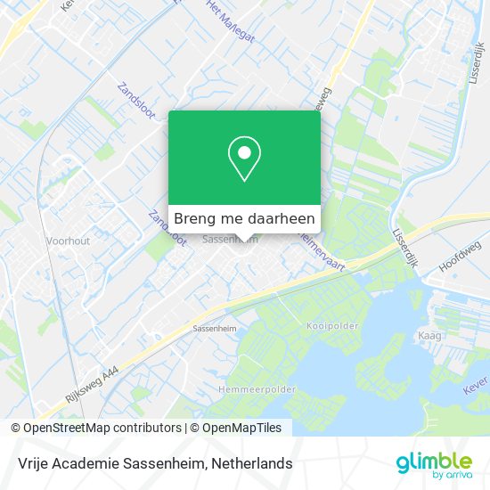 Vrije Academie Sassenheim kaart