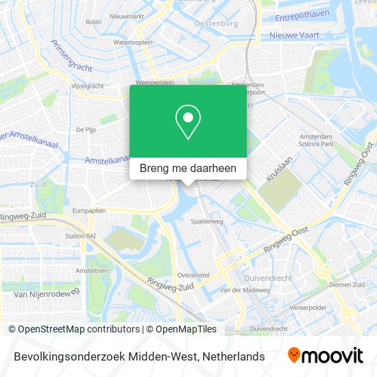 Bevolkingsonderzoek Midden-West kaart