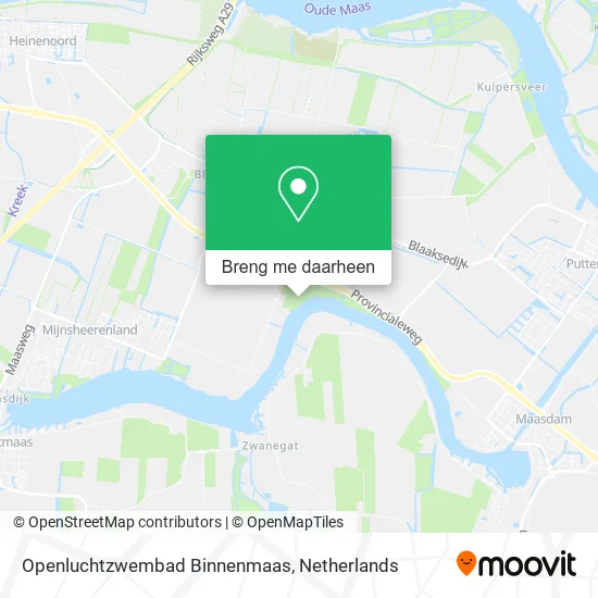 Openluchtzwembad Binnenmaas kaart