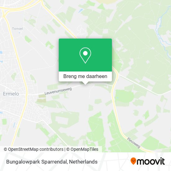 Bungalowpark Sparrendal kaart