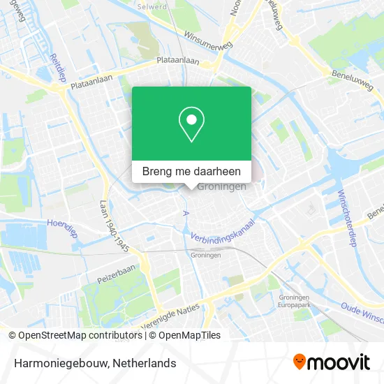 Harmoniegebouw kaart