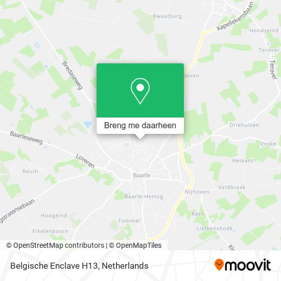 Belgische Enclave H13 kaart