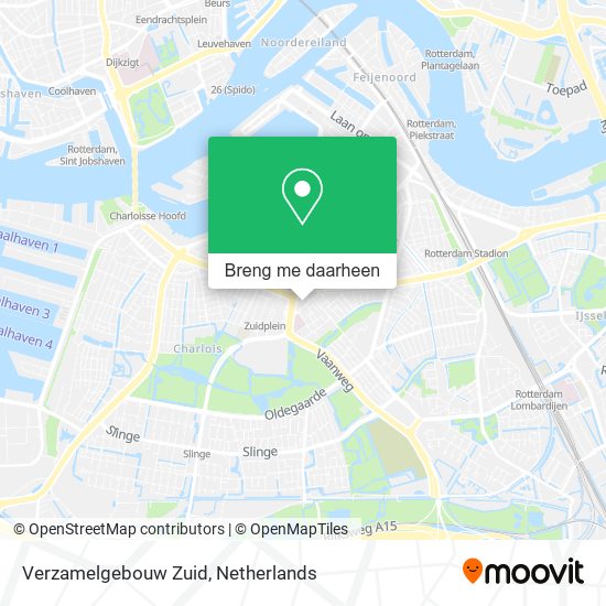 Verzamelgebouw Zuid kaart