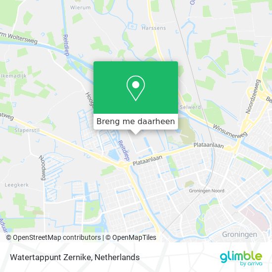 Watertappunt Zernike kaart