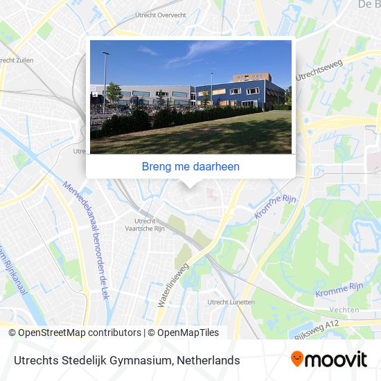 Utrechts Stedelijk Gymnasium kaart