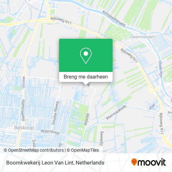 Boomkwekerij Leon Van Lint kaart