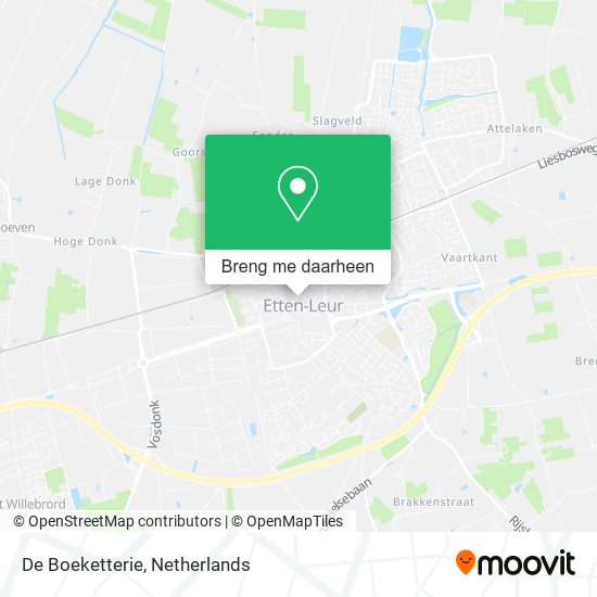 De Boeketterie kaart