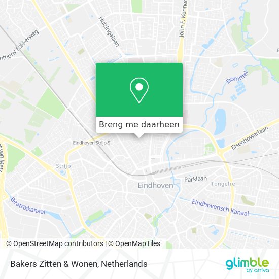 Bakers Zitten & Wonen kaart